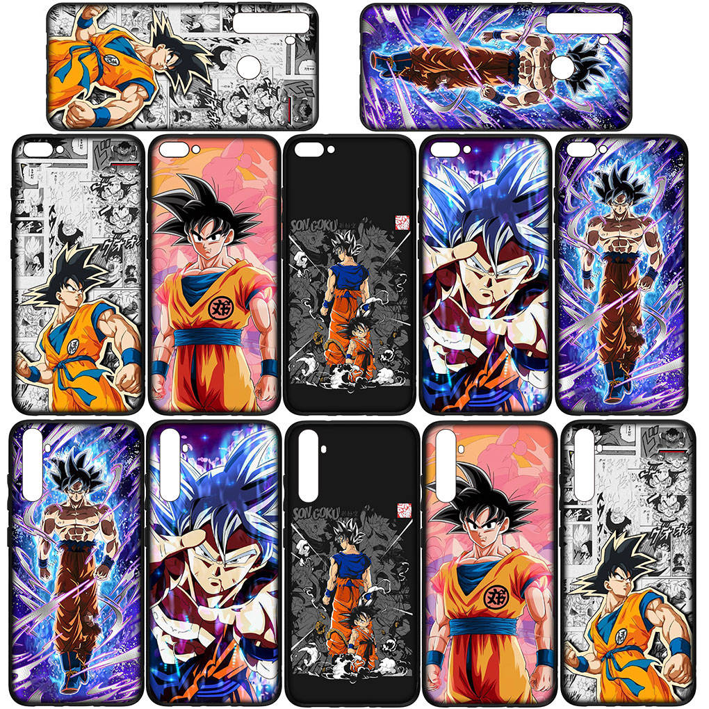 Telefono dėklas, skirtas Samsung Galaxy S25 S24 S23 iPhone 16 15 Xiaomi Redmi Note 14 13 12 16E 11 Pro Max XR OPPO Moto Super Dragon Ball Goku DragonBall dangtelis