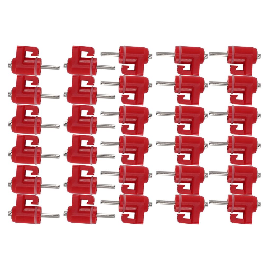 30Pcs Chicken Nipple Waterer Poultry Water Nipple Drinker Outdoor Accessories Red Head