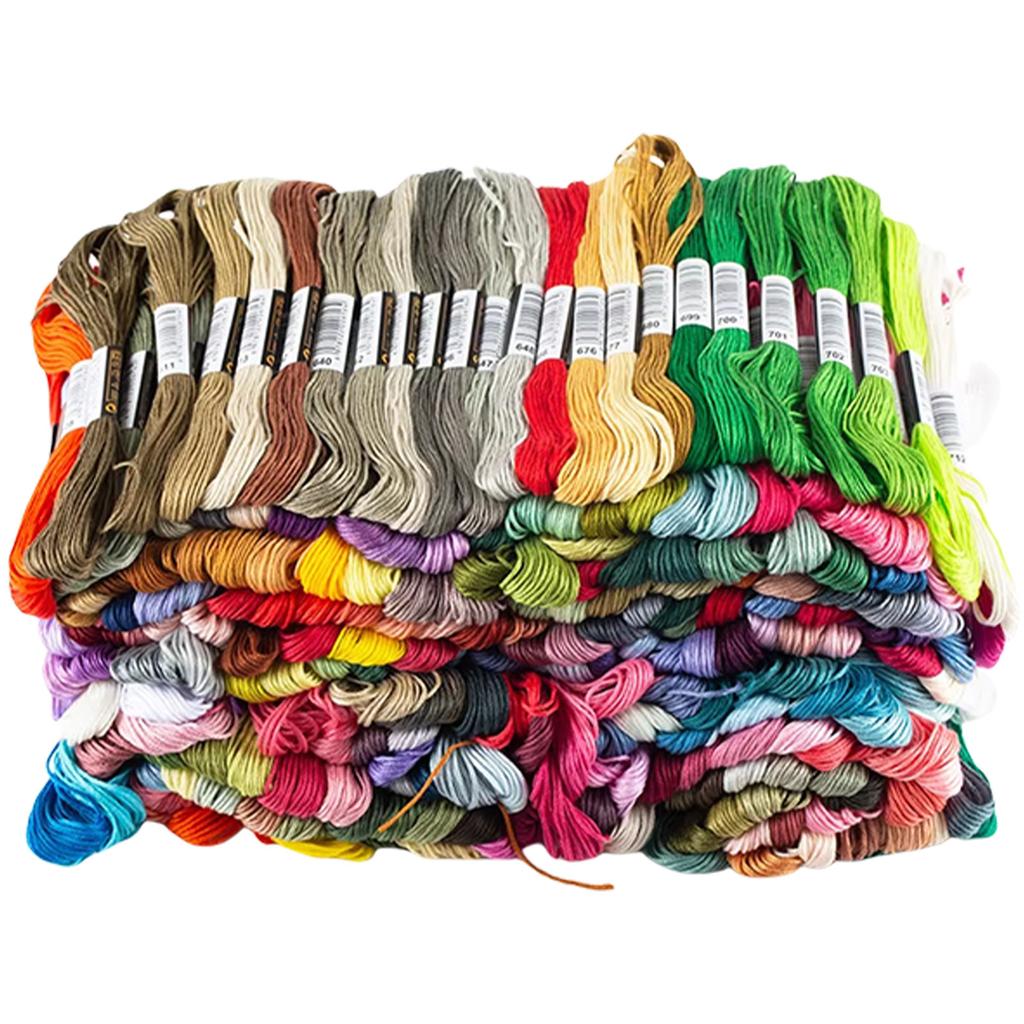 Stable Crafting Essential Vibrant Polyester Embroidery Floss for Cross Stitch Soft Durable Thread for Needlework