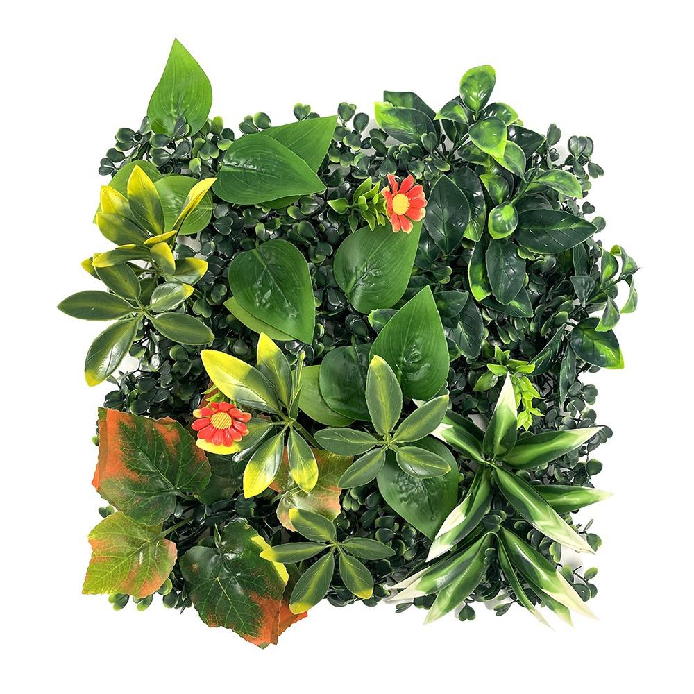 DIY Artificial Plant Wall Panel Sunflower Artificial Fern Grass  Background Wall Decoration