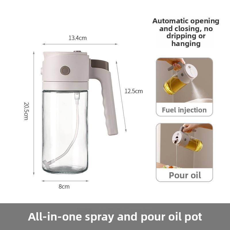The Kitchen Oil Spray Bottle Is A Dual-purpose Glass Seasoning Bottle and An Integrated Oil Spray Bottle