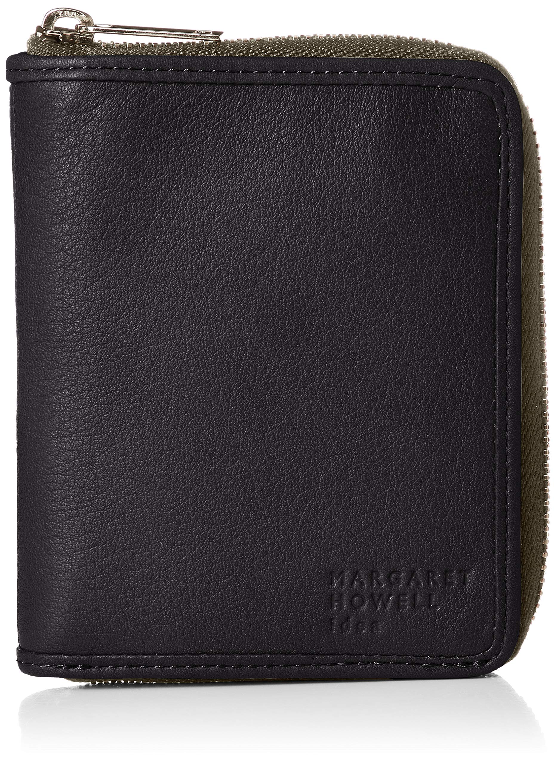 

Margaret Howell IDEA Bound Edge Zip-Around Vertical Folding Wallet MHMW0AS3 Black