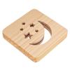 Wooden 3D LED Light Hollow Moon Star Pattern Eye Protection USB Power Supply Warm White Night Lamp f