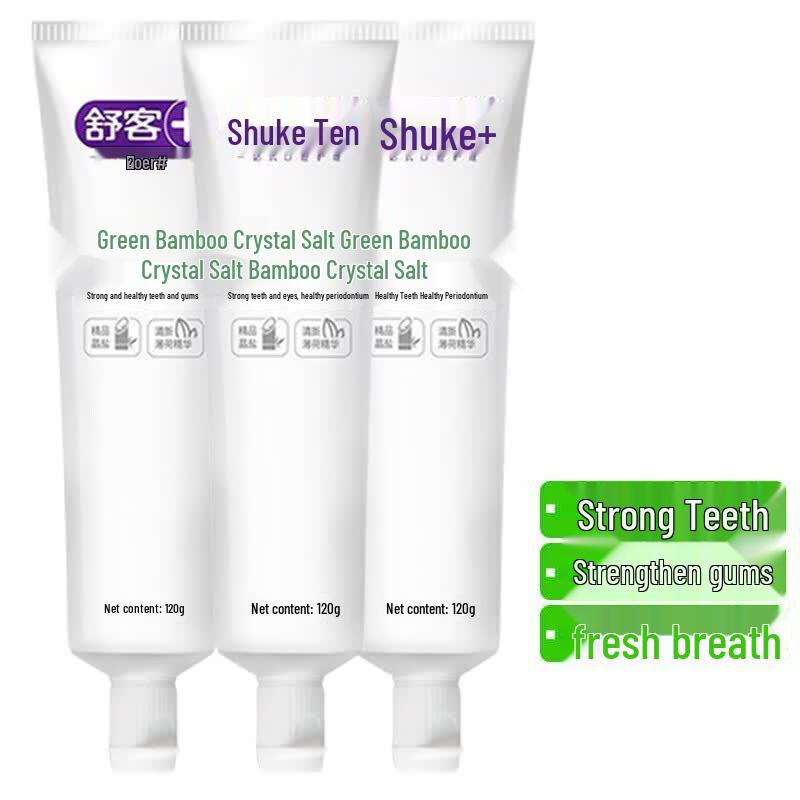 S.K.S. Bamboo Crystal Salt Fluoride-Free Toothpaste 3-Pack