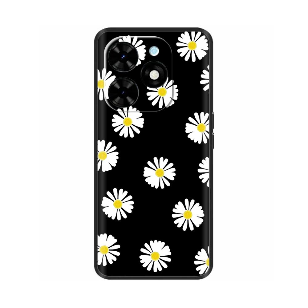 For Tecno Spark Go 2024 Case Luxury Flower Painted Capa Silicone Soft Cover For Tecno SparkGo 2024 BG6 Shockproof Phone Shell