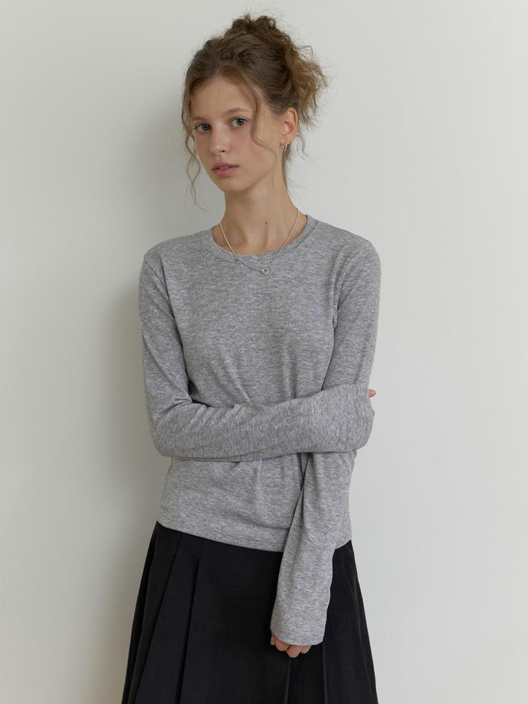 Deomiteun Oli Layered T-Shirt (Gray)