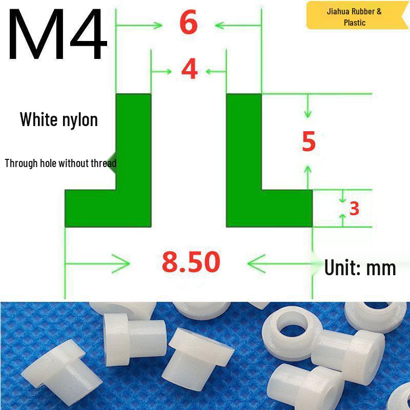 T-förmige Nylon-Dichtungsscheibe M3-M35 Gewinde Isolierabstandshalter