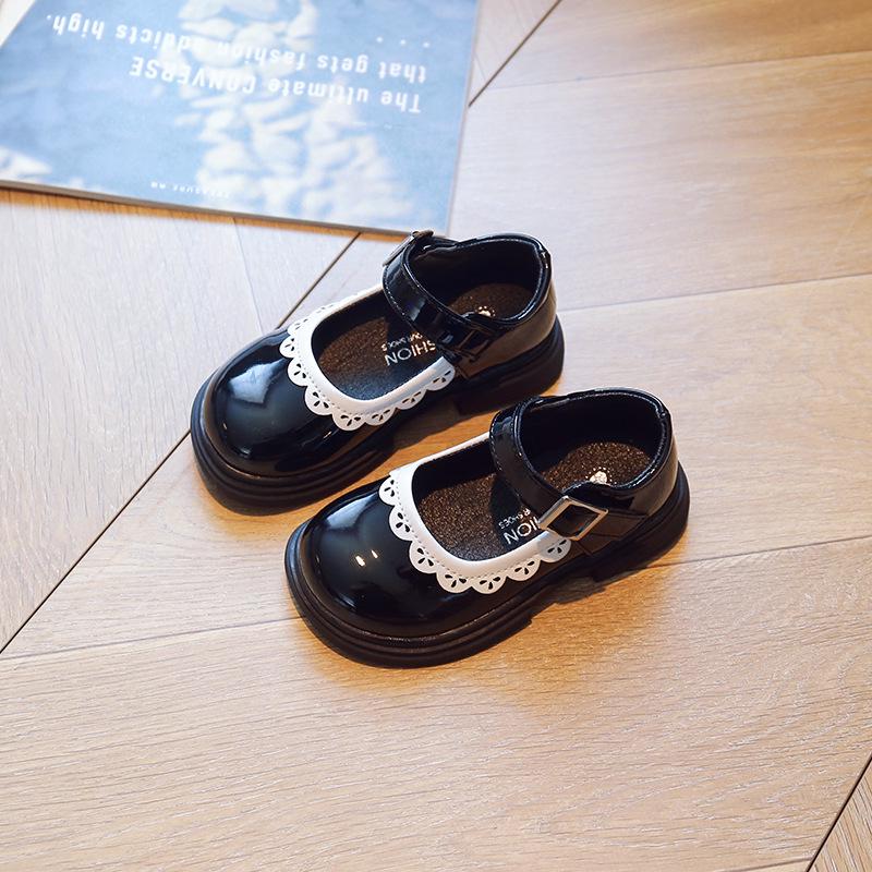 2025 Spring/Autumn British Style Girls' Princess Leather Shoes - Soft Sole Casual Footwear