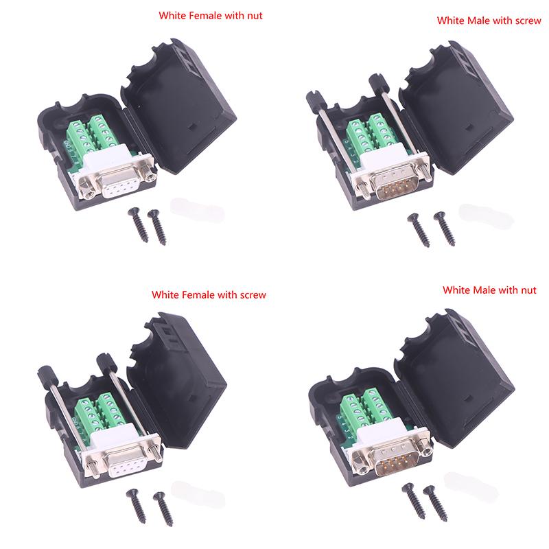 Db9 Serial Adapter Rs232/485/422 Connector Male Female 9 Pin Breakout Terminals Com Connector 21-24 Awg Wire Solderless