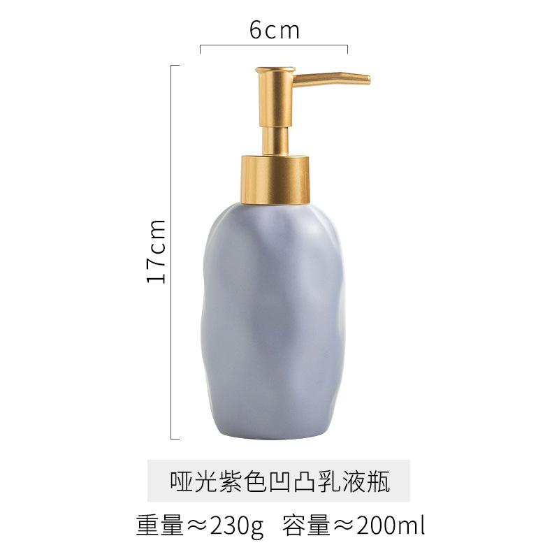 European Ceramic Lotion Bottle Matte Soap Liquid Container Home Hotel Irregular Shampoo Makeup Remover Water Storage Bottle New