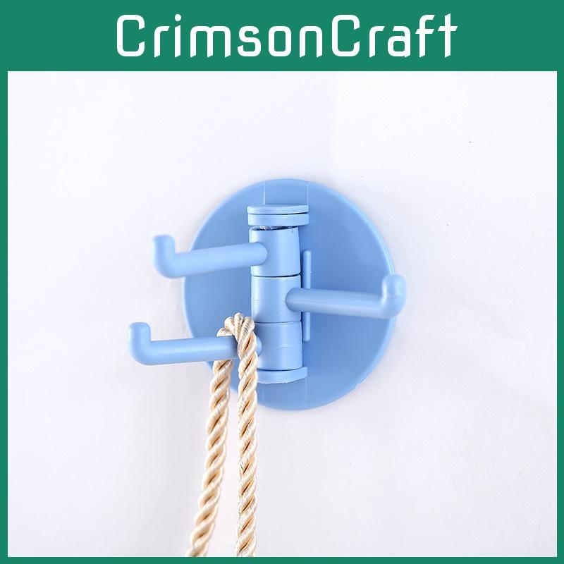 Spacesaving Wall Nodrill Hooks With Multiple Tiers For Home Organization Decor