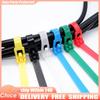 100pcs Plastic Reusable Cable Zip Ties Releasable Nylon Fixed Binding Color Black And White Disassembly Reuse May Loose Slipknot