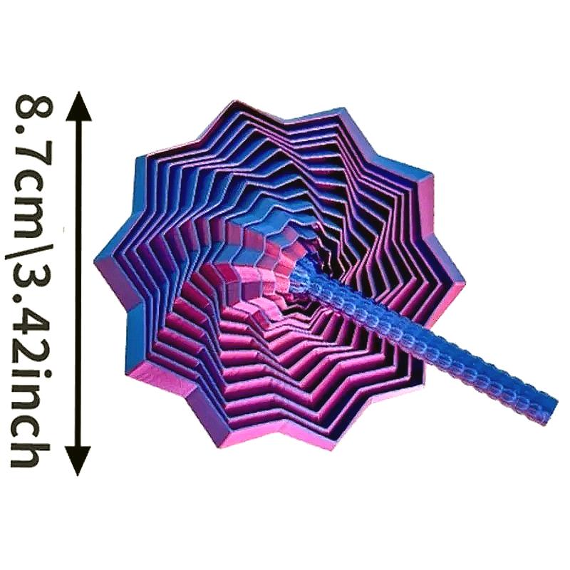Star-Shaped Hexagonal Color Fractal Model With Handle To Expand Sensory Desktop Decompression Decoration Small Ornaments