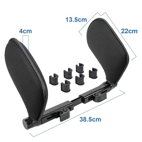 Spurtar Adjustable Headrest Neck Pad for Kids Neck Pillow Sleep Properly Even While Traveling! Car Neck Pillow Mesh Washable Black Stretchable AI