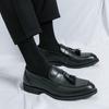 Fashion Elegant Tassel Design Men's Loafers Massage Sole Comfortable Men's Leather Casual Shoes Retro Brown Outdoor Commuting Work Shoes