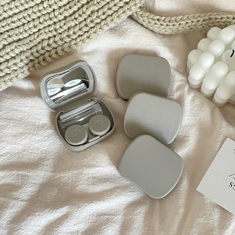 Weiß, rosa, gelb, für Brillen, Kosmetik, Kontaktlinsen, Box, Kontaktlinsen-Etui für Augen, Reiseset, Halter, Behälter, Reisezubehör