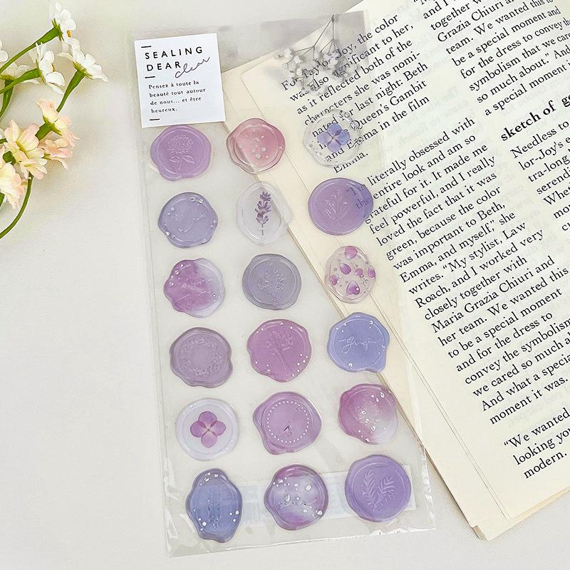 Feuer-Siegel-Aufkleber Imitation Transparenter Umschlag-Siegel-Aufkleber Handkonto DIY Gedruckte Süßigkeiten-Paste