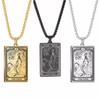 Collana Tarot Scheletro Calendula Strega Talismano Acciaio Inossidabile Coppia Teschio Abbraccio Collana Gay Amuleto Gioielli Regalo di Halloween