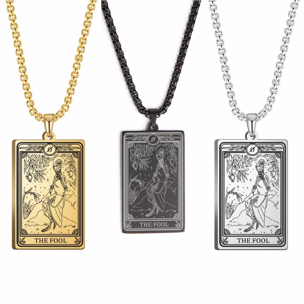 Collana Tarot Scheletro Calendula Strega Talismano Acciaio Inossidabile Coppia Teschio Abbraccio Collana Gay Amuleto Gioielli Regalo di Halloween