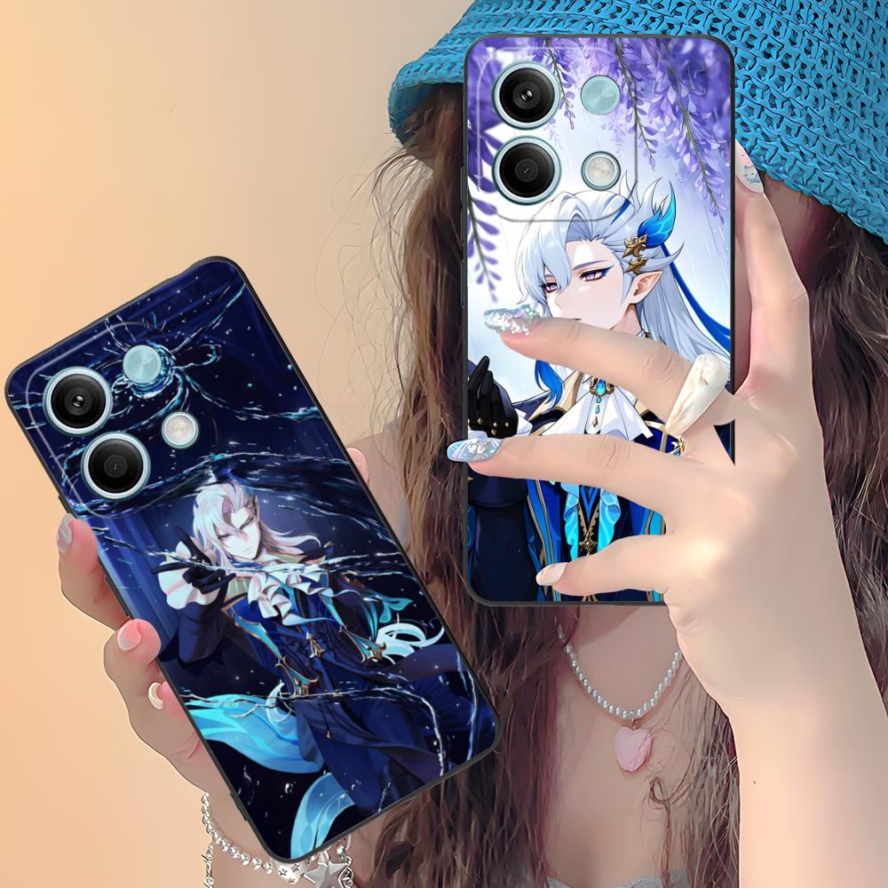Game GI Neuvillette Matte TPU Mobile Phone Case for Xiaomi Redmi Note 14 13 12 11 S Pro Plus 4G 5G Colorful Printing Cover