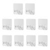 10/20Pcs Wall Mounted Storage Hooks Cord Holder Transparent Easy to Install Adhesive