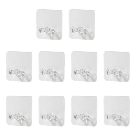 10/20Pcs Wall Mounted Storage Hooks Cord Holder Transparent Easy to Install Adhesive