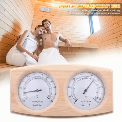 Sauna Room Humidity Temperature Gauge Sauna Thermometer Indoor Humidity Temperature Measure Tester Meter for Hotel Sauna Room