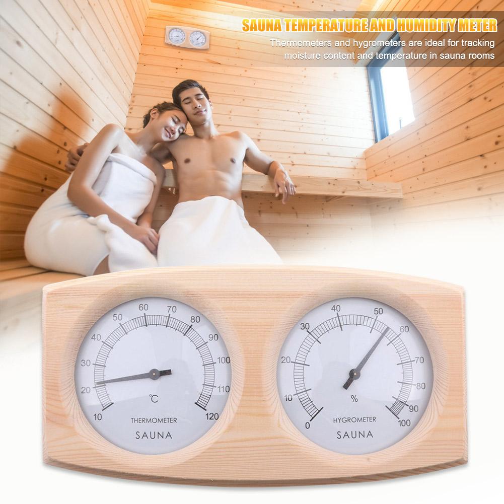 Sauna Room Humidity Temperature Gauge Sauna Thermometer Indoor Humidity Temperature Measure Tester Meter for Hotel Sauna Room