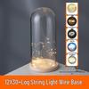 LED Sea Urchin Night Light with Preserved Flower in Glass Cover