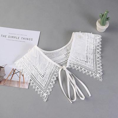 Идеальное Сочетание Модный Кружевной Полый Ложный Воротник Шаль Накидка Воротник Куклы для Девочек Съемный Воротник Рубашки Женское Винтажное Полурубашка Ожерелье Шаль