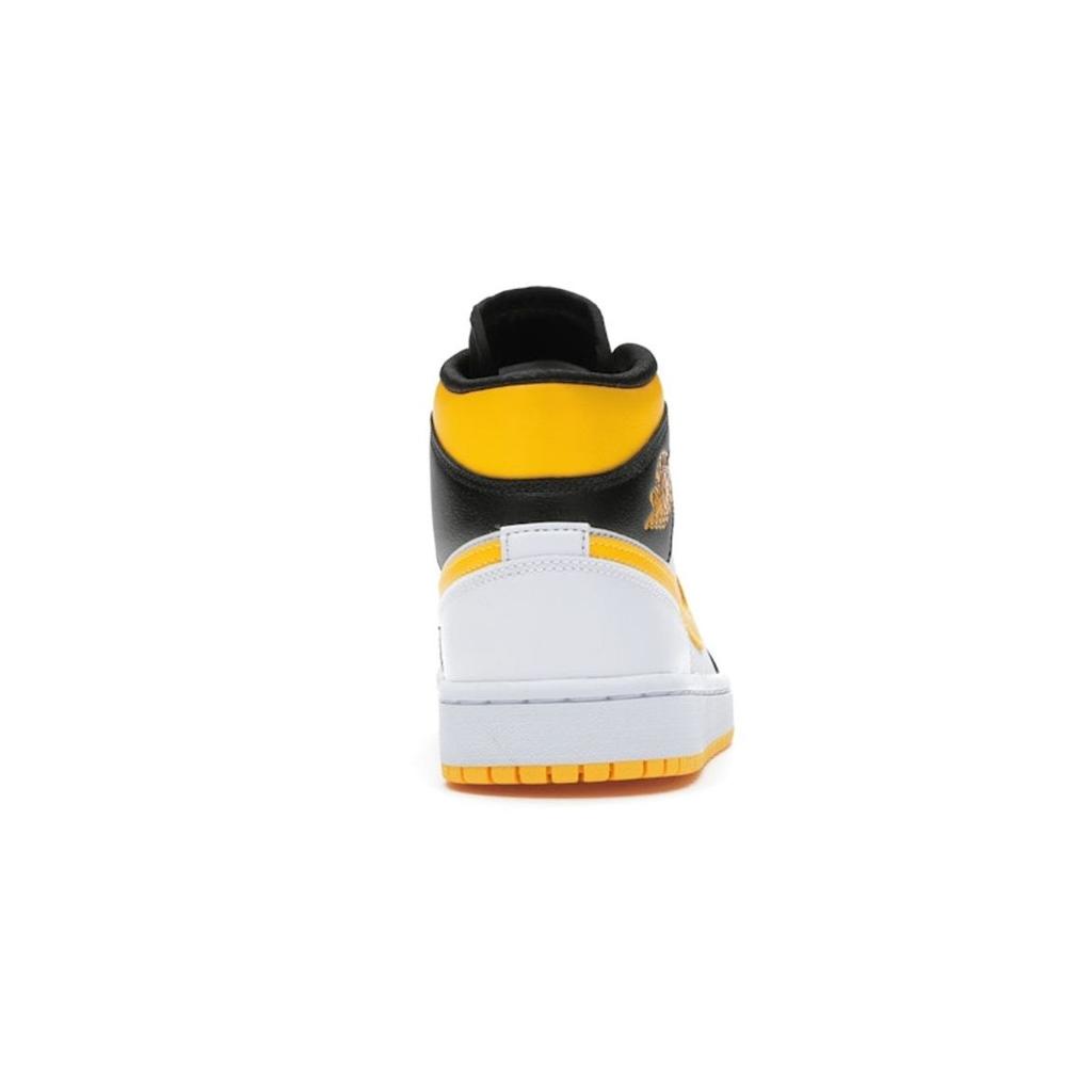 Air Jordan 1 Mid SE Beyaz Lazer Turuncu Kadın Spor Ayakkabı Siyah CV5276-107
