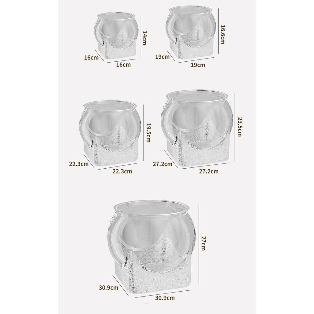 Fish Bowl Tank Accessories Decorative Portable Tabletop Ornament Turtle Viewing