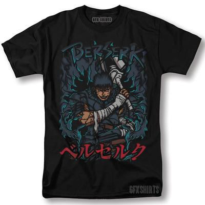 Camiseta Berserk Tira Guts Armadura Berserker Terror Anime Mangá Camiseta