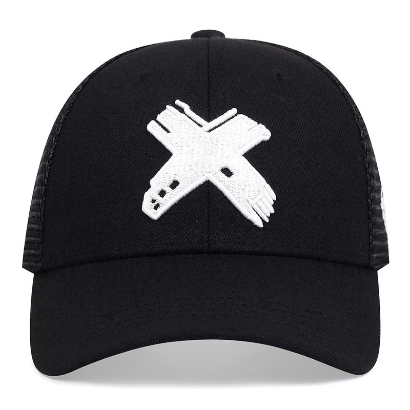 Summer Men Mesh Baseball Cap Outdoor Sport X Letter Snapback Hat for Women Unisex Breathable Caps Hip Hop Trucker Hats