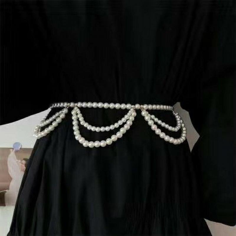Pearl Fashionable Retro Waist Chain For Women Great For Summer Dresses And Attire Stylish