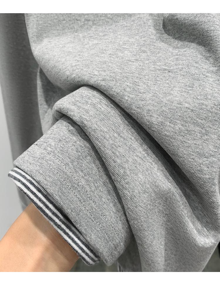 Korean Style Faux Two-Piece Hooded T-Shirt for Women, Slim-Fit & Flattering, Autumn/Winter 2026