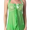 Multi-color Halter Neck Sheer Mesh Plus Size Lingerie Nightgown