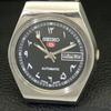 AUTOMATIC 6309A VINTAGE SEIKO 5 JAPAN MENS ARABIC BLACK DIAL WATCH a701437-5 R206b-a701437