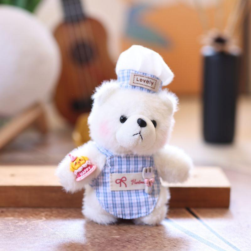 Plush Bear Keychain With Soft Short Pile Fabric For Backpack Decoration And Gifts