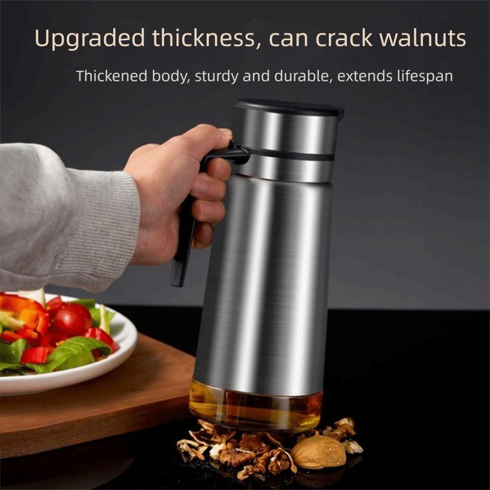 Automatisch öffnende und schließende Schwerkraft-Gewürzflasche Edelstahl-Ölflasche Soja Essig