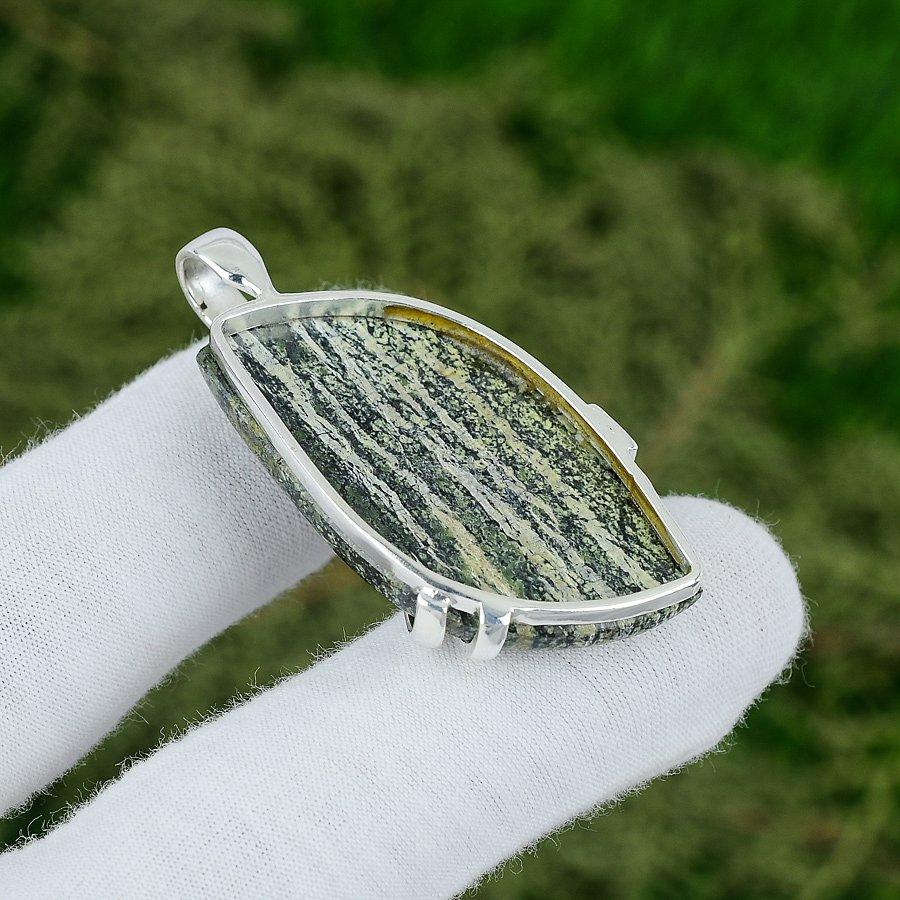 Sisters Day Deal Green Swiss Opal Stone 925 Silver Birthday Artisan Boho Pendant