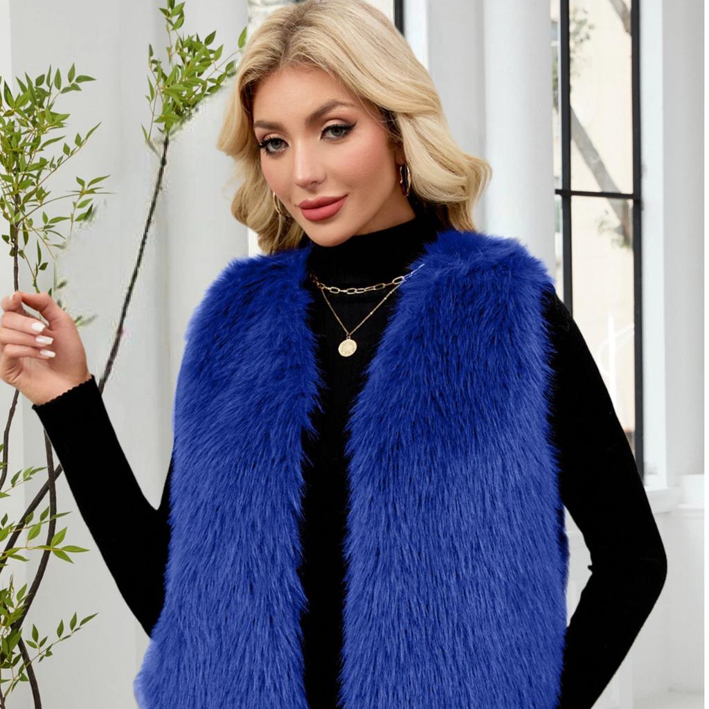Autumn/Winter Artificial Fur Vest Medium to Long