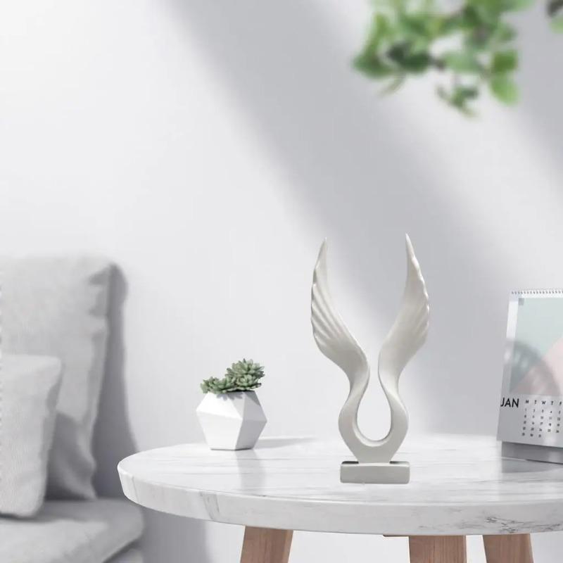 Modern Nordic Style Eagle/Angel Wings Statue Sculpture Figurine Resin 3D for Decorative Accories TV Bar Cabinet Office Gifts