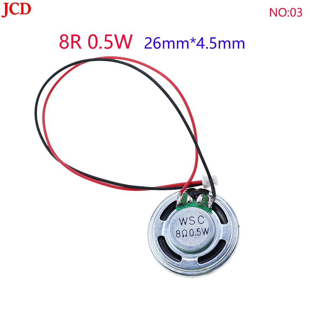 NO:01-16 1pcs ultra-thin speaker 8R 32R 0.5W 1W 2W loudspeaker speaker diameter 20 23 26 28 30 32 36 40 50MM with terminal cable