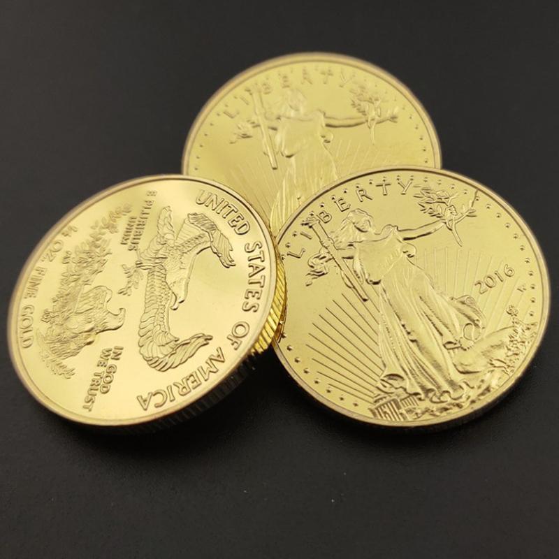 American Liberty Goddess Of Freedom Medal Gold Plated Commemorative Coin