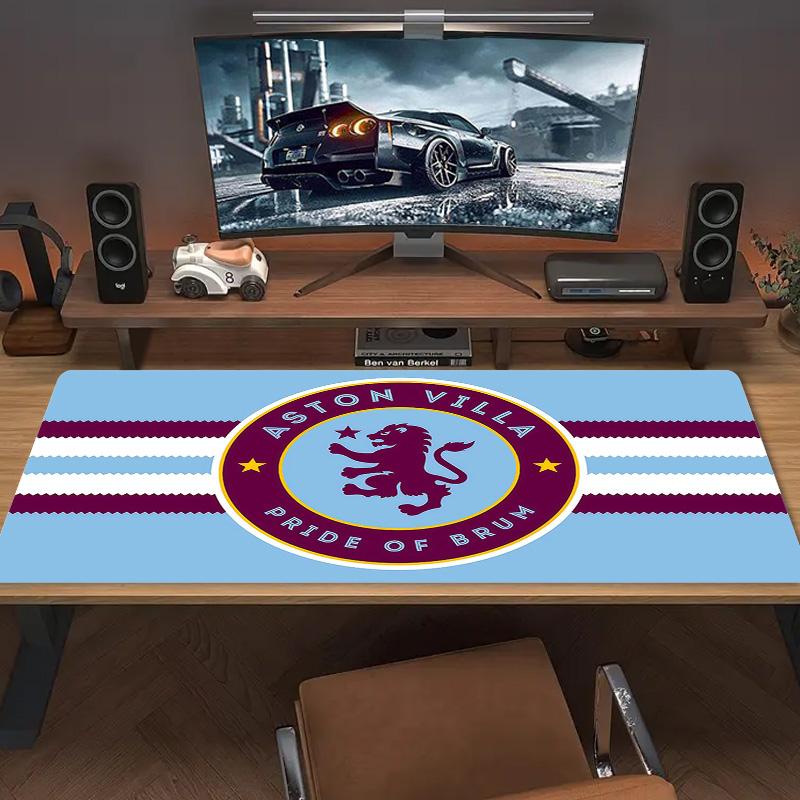 Aston Villa FC Print Cushion Non-slip Laptop Tablet Big Mousepad XXL Mat Mini PC Playmat With Lock Edge