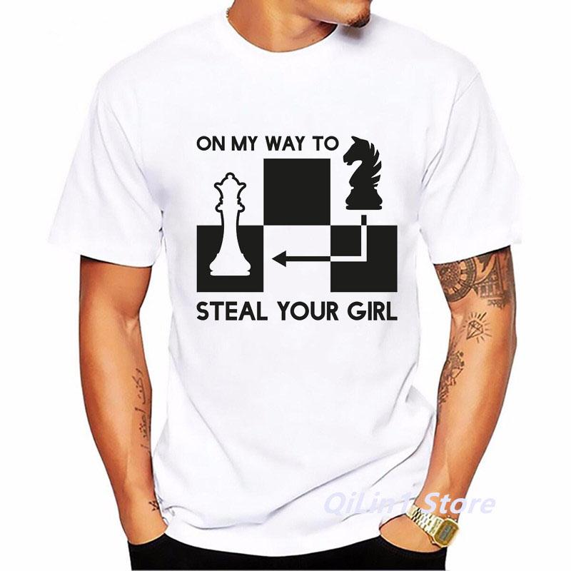 If You Lose The Queen You Might As Well Lose The Game Chess Print Funny T Shirts Men Summer Top White TShirt Graphic T Shirts