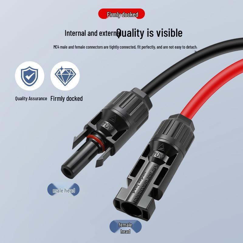 4-in-1 Solar Charging Cable: MC4, DC5521, XT60 Female, Anderson 30A