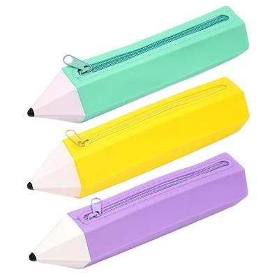 Large Capacity Pencil Case Pencil Shape Stationery Organizer Portable Pen Bag  Students