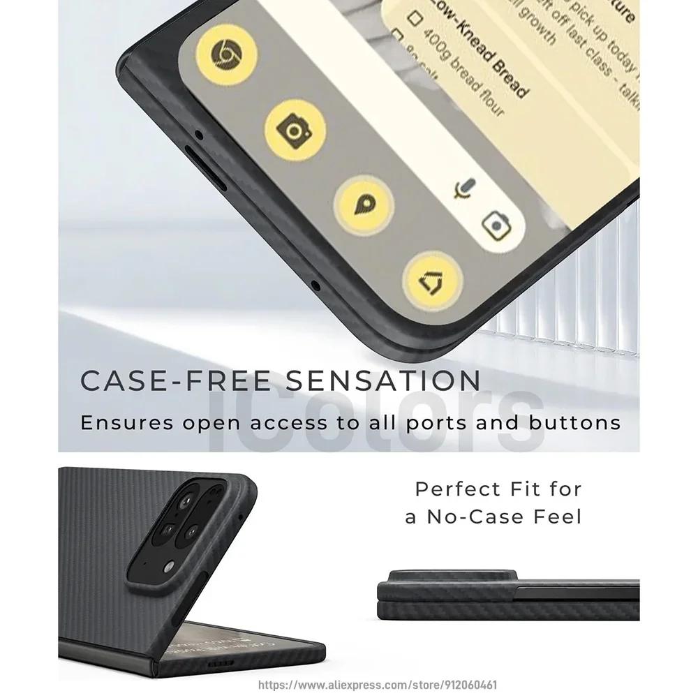 For Google Pixel 11 Pro Fold Magnetic Case Aramid Carbon Fiber Case MagSafe Compatible Ultra Thin Lightweight Aramid Fiber Cover